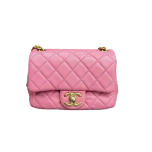 CHANEL Classic Flap Mini Pink Lambskin Leather