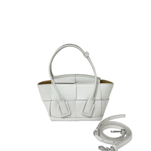 BOTTEGA VENETA Arco Mini White Intreccio Leather
