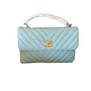CHANEL Trendy CC Medium Light Blue Lambskin