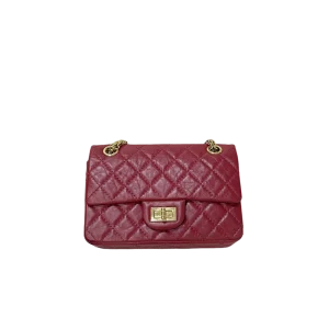 CHANEL Reissue 2.55 Medium Red Aged Calfskin Leather