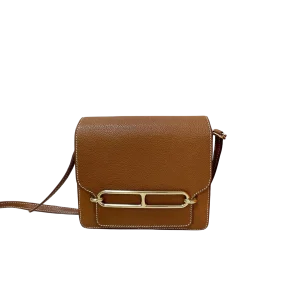 HERMES Roulis Mini Gold Evercolor Leather