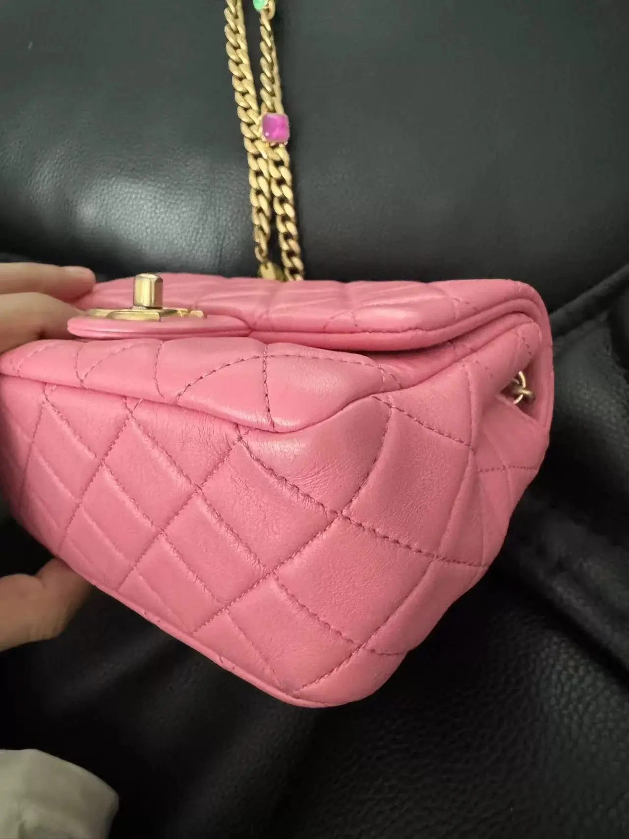 CHANEL Classic Flap Mini Pink Lambskin Leather CHANEL Classic Flap Mini Pink Lambskin Leather