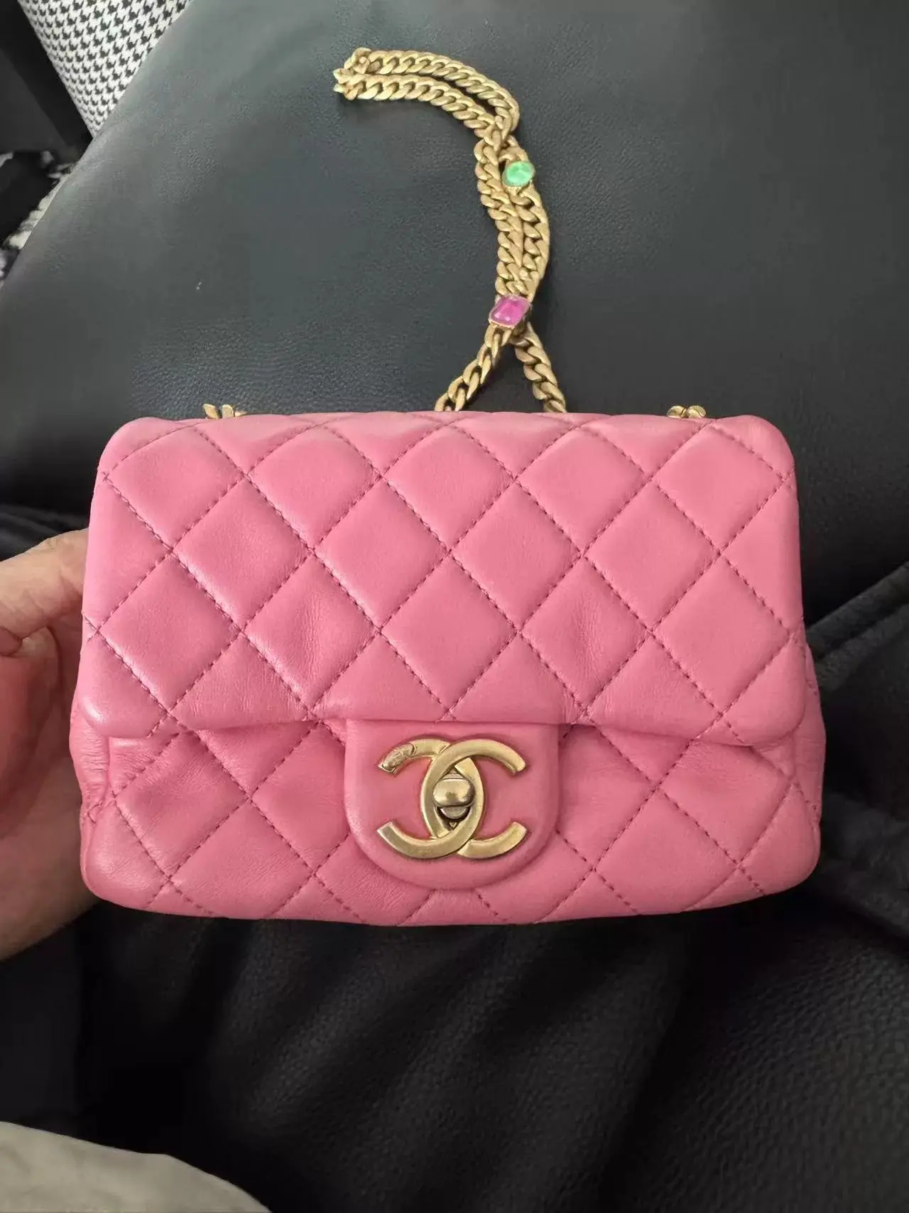 CHANEL Classic Flap Mini Pink Lambskin Leather CHANEL Classic Flap Mini Pink Lambskin Leather