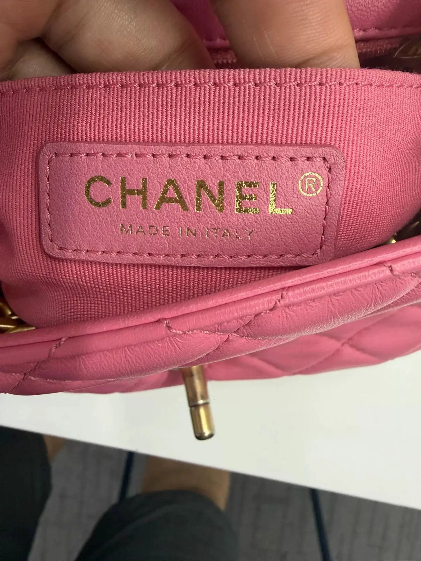 CHANEL Classic Flap Mini Pink Lambskin Leather CHANEL Classic Flap Mini Pink Lambskin Leather