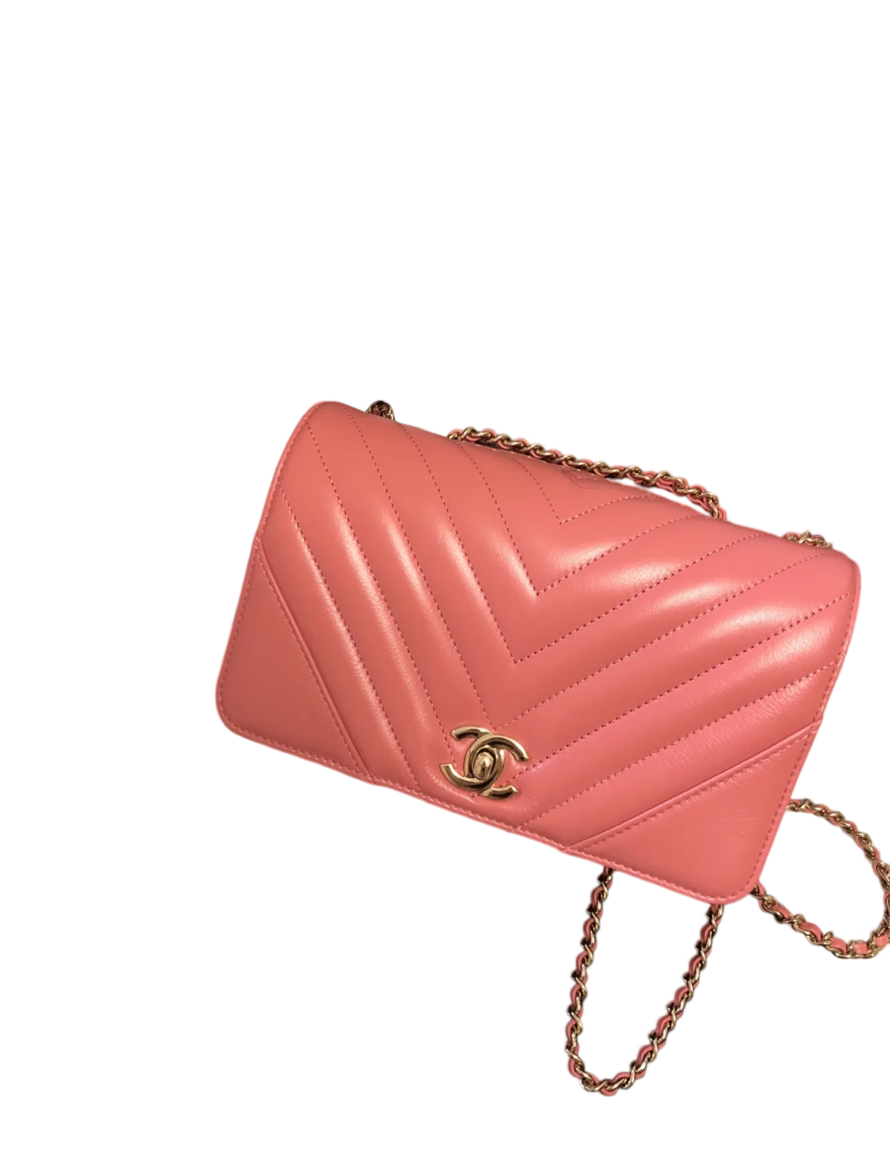 CHANEL Classic Flap Pink Calfskin Leather CHANEL Classic Flap Pink Calfskin Leather