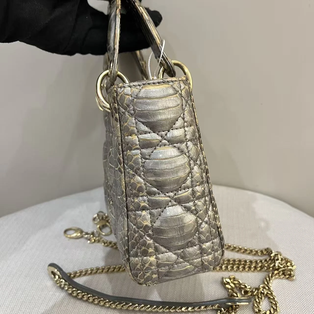 DIOR Lady Dior Mini Bag Python Leather Collection Exotic Limited Version DIOR Lady Dior Mini Bag Python Leather Collection Exotic Limited Version