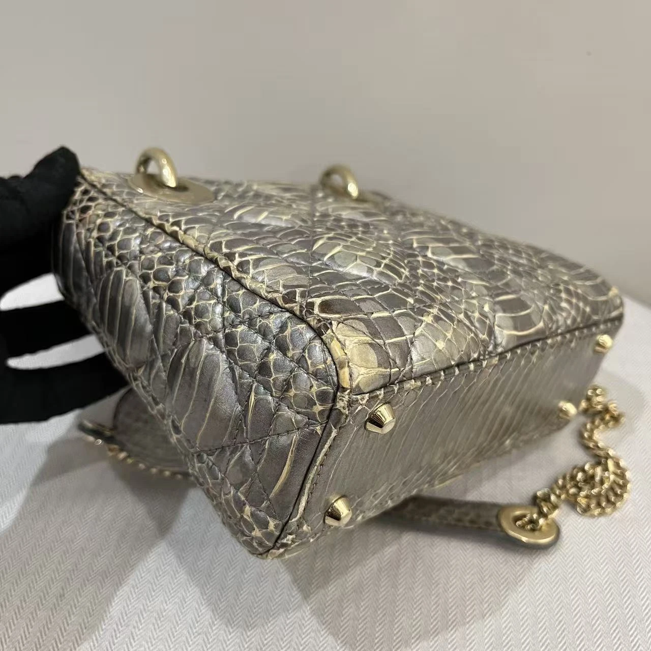 DIOR Lady Dior Mini Bag Python Leather Collection Exotic Limited Version DIOR Lady Dior Mini Bag Python Leather Collection Exotic Limited Version