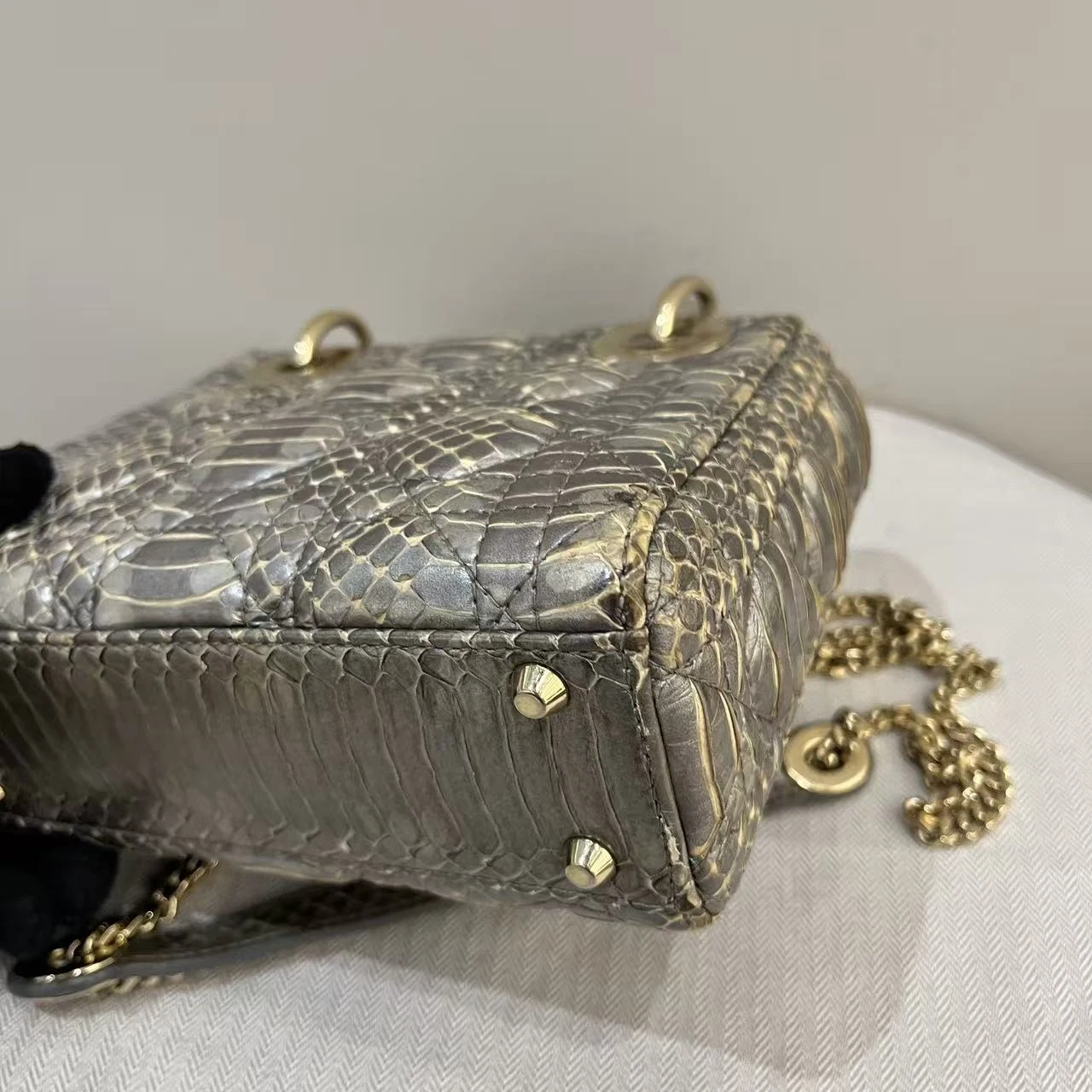 DIOR Lady Dior Mini Bag Python Leather Collection Exotic Limited Version DIOR Lady Dior Mini Bag Python Leather Collection Exotic Limited Version