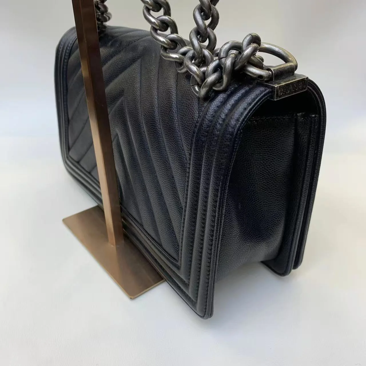 CHANEL Boy Medium Black Caviar Leather CHANEL Boy Medium Black Caviar Leather