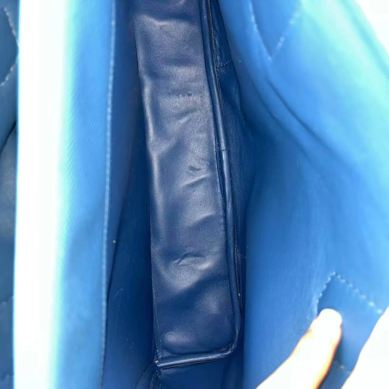 PRADA Route Tote Medium Beige & Blue Canvas PRADA Route Tote Medium Beige & Blue Canvas