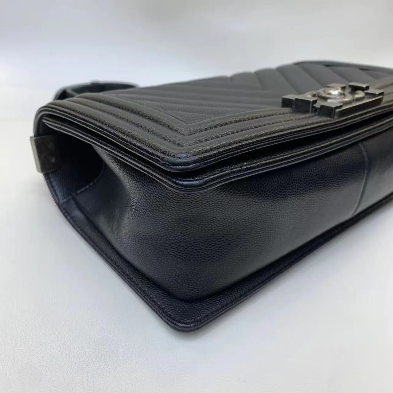 CHANEL Boy Medium Black Caviar Leather CHANEL Boy Medium Black Caviar Leather