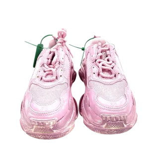 BALENCIAGA Triple S Women Pink Leather Free Sneakers