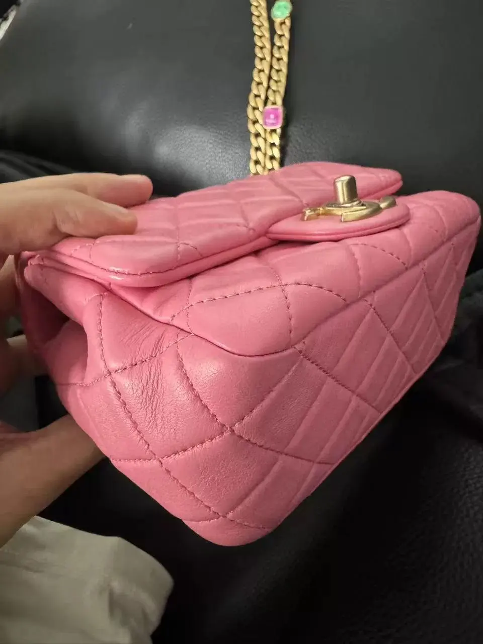 CHANEL Classic Flap Mini Pink Lambskin Leather CHANEL Classic Flap Mini Pink Lambskin Leather