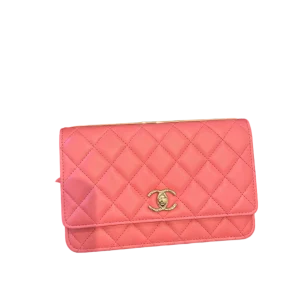CHANEL Wallet On Chain Mini Pink Lambskin Micro Chip Version