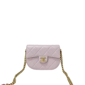 CHANEL Wallet  Handle Small Olive Green Calfskin Leather